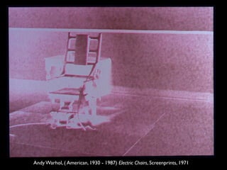 Andy Warhol, ( American, 1930 - 1987) Electric Chairs, Screenprints, 1971
 