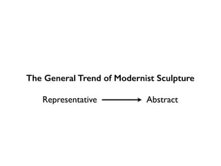 The General Trend of Modernist Sculpture
Representative Abstract
 