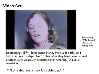 Joan Jonas:Vertical Roll, video still, 19:38 minutes, 1972 (Whitney Museum of American Art,
NewYork); image courtesy of El...