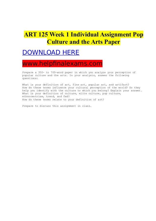 art 125 week 1 individual