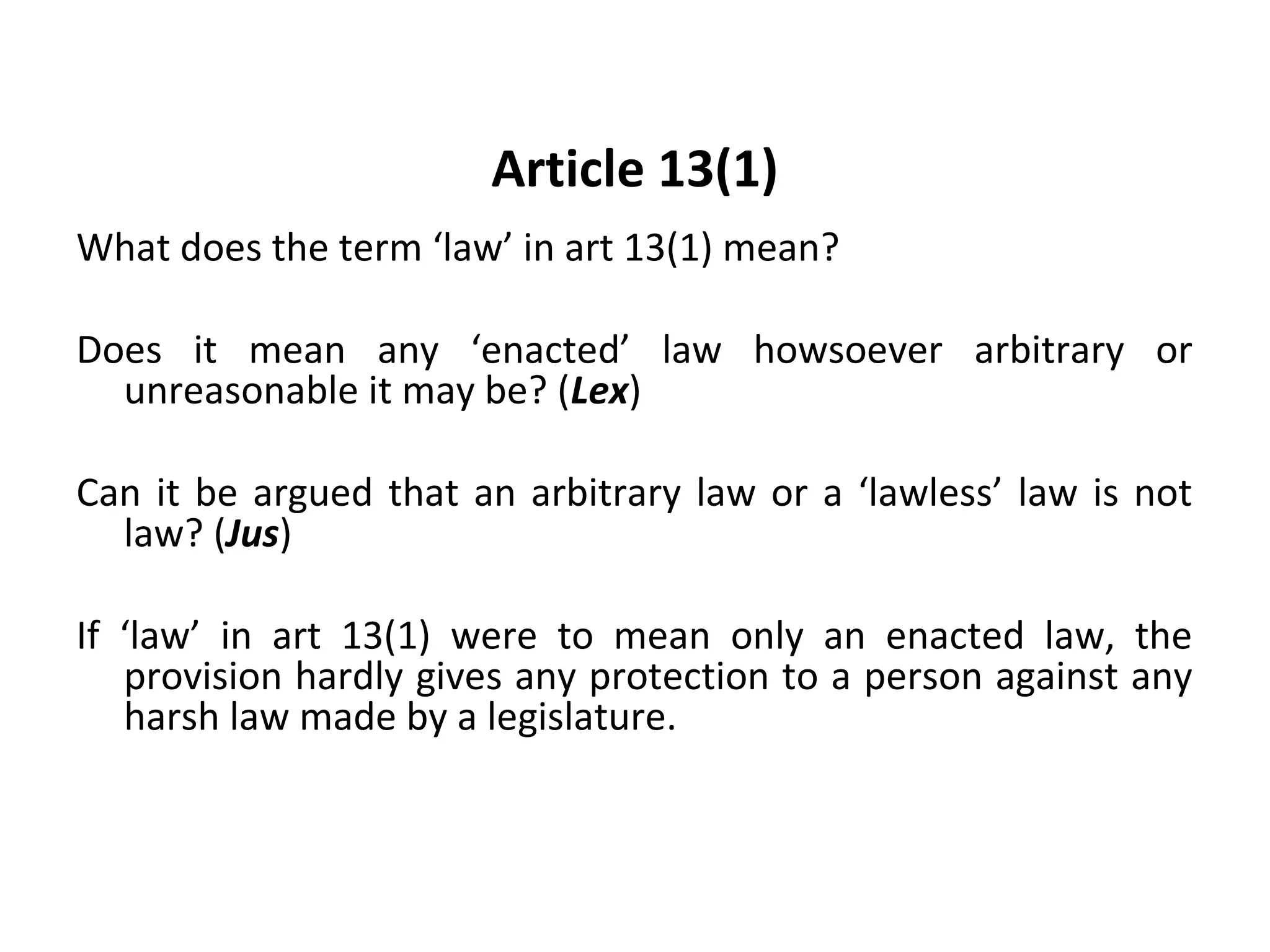 Art 13 rights to property | PPT
