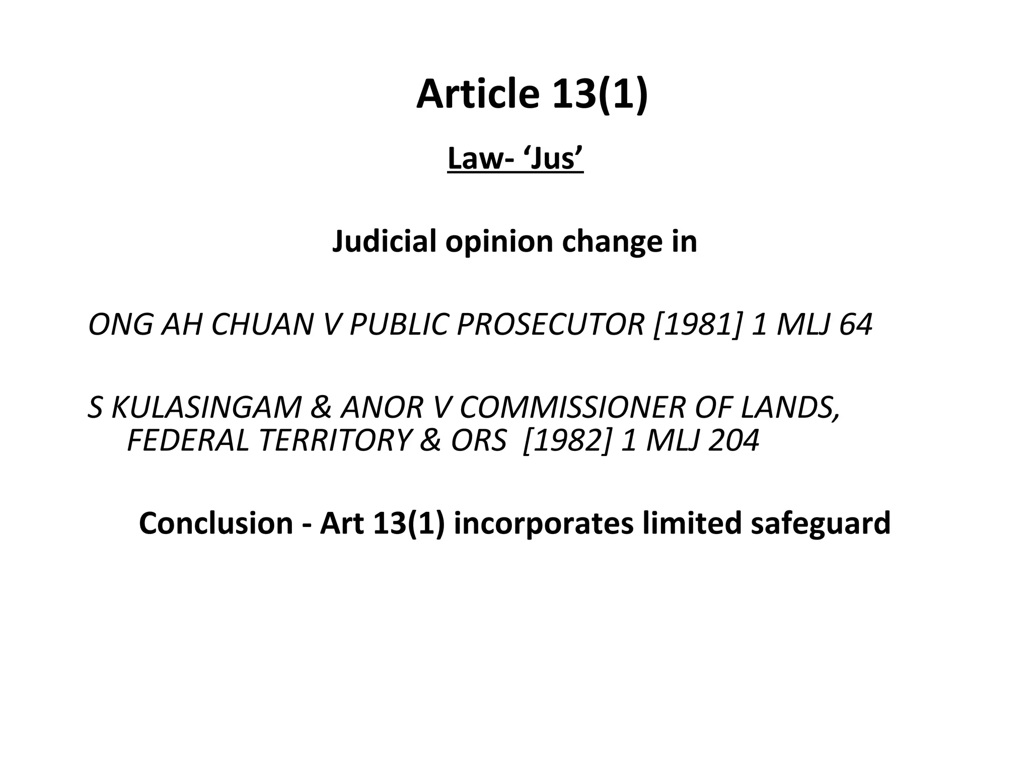 Art 13 rights to property | PPT