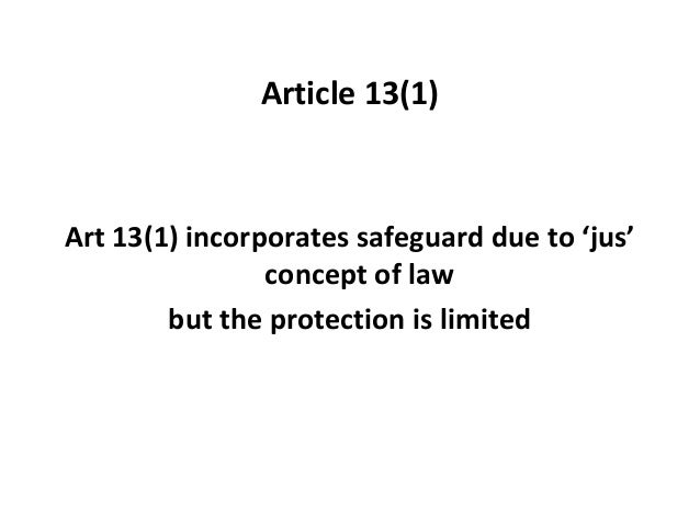 Art 13 Rights To Property