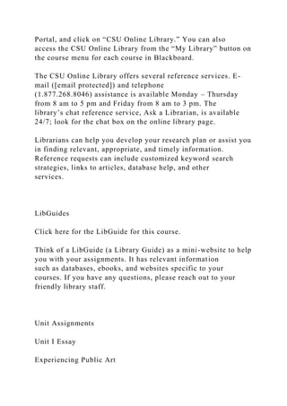 ART 1301, Art Appreciation I 1 Course Description P.docx