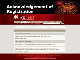 Acknowledgement of Registration 