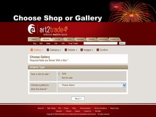 Choose Shop or Gallery 