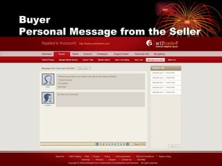 Buyer Personal Message from the Seller 