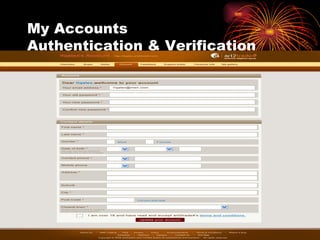 My Accounts Authentication & Verification 