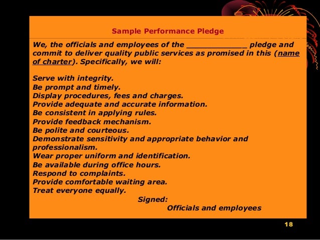 anti red tape act by gideon mayet an customer service pledge template