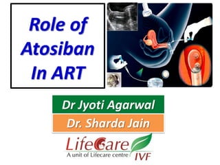 Role of
Atosiban
In ART
Dr Jyoti Agarwal
Dr. Sharda Jain
 