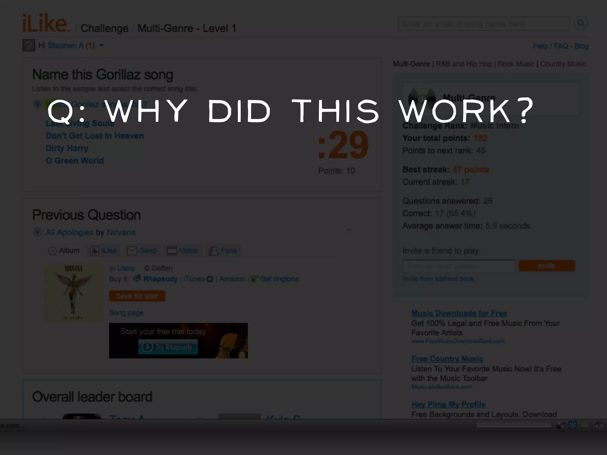 Q: Why did this work?
 