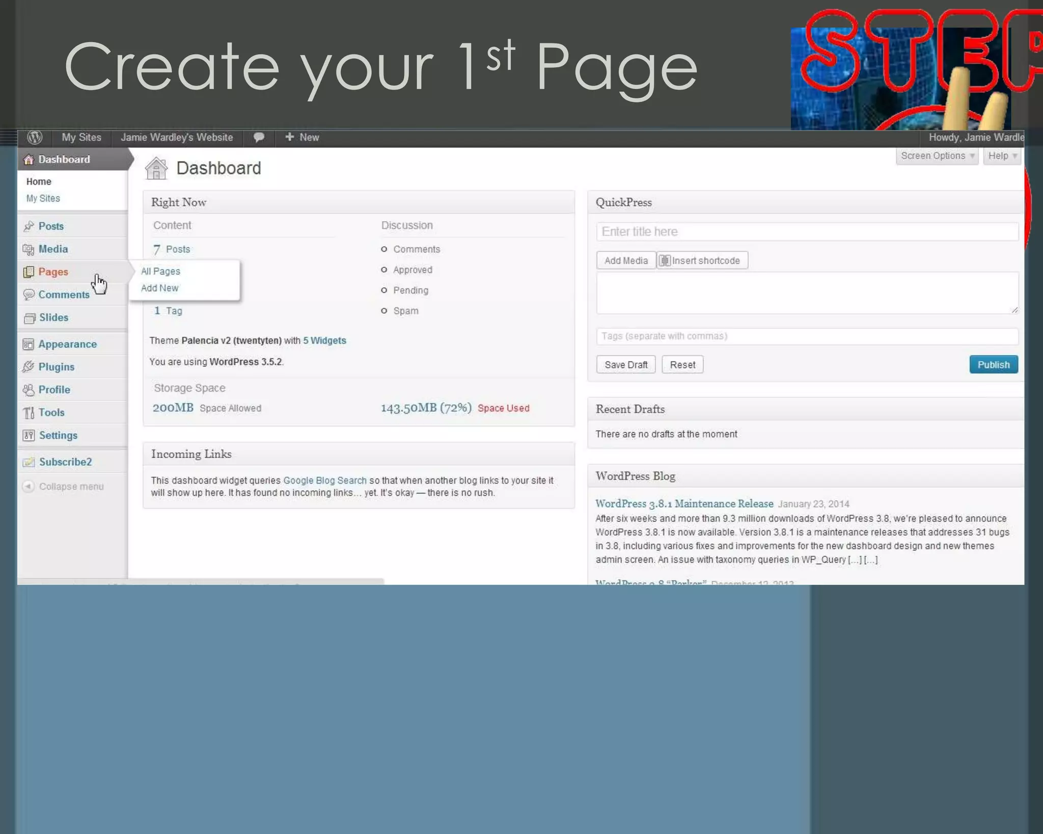 Create your 1st Page
 