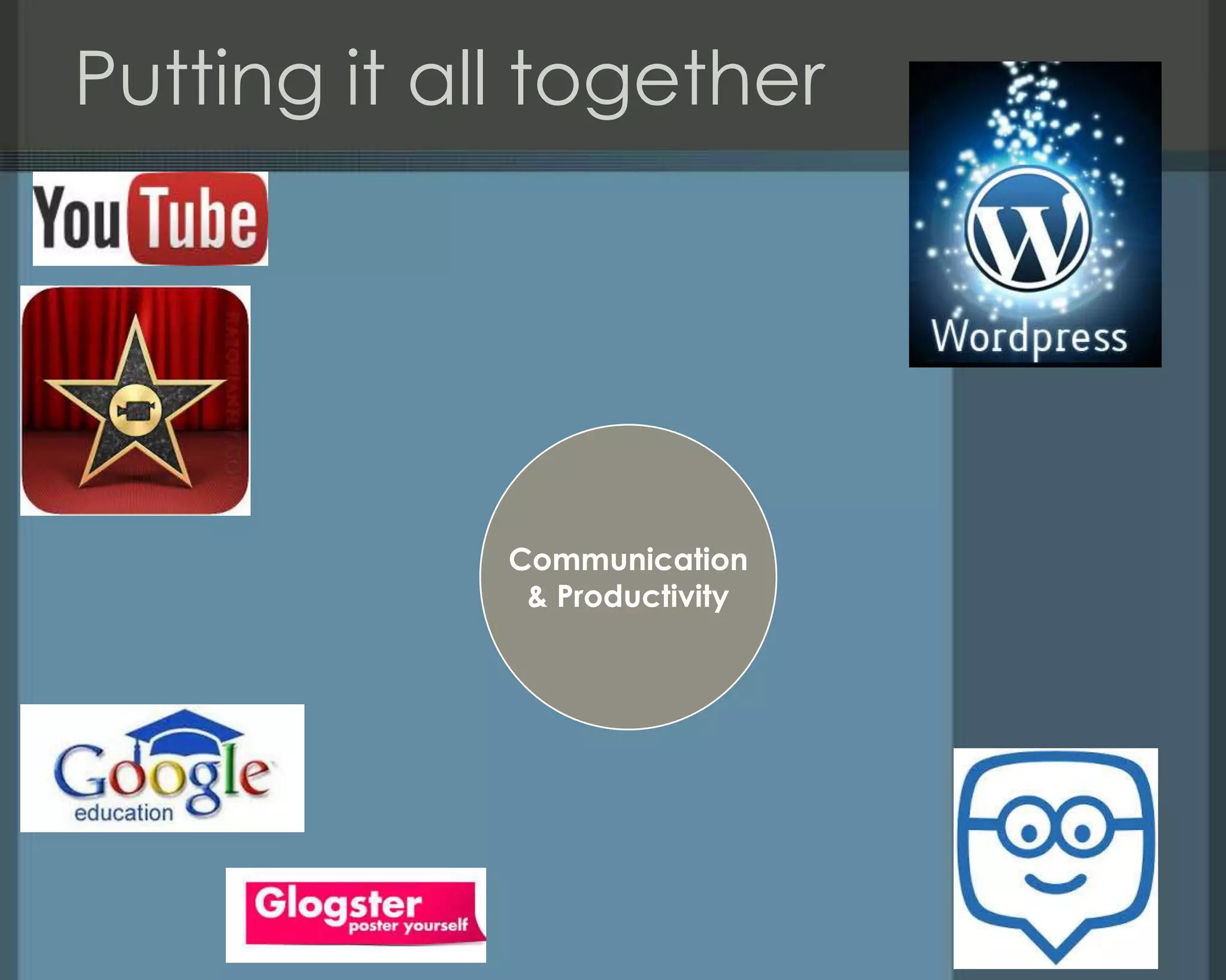 Putting it all together
Communication
& Productivity
 