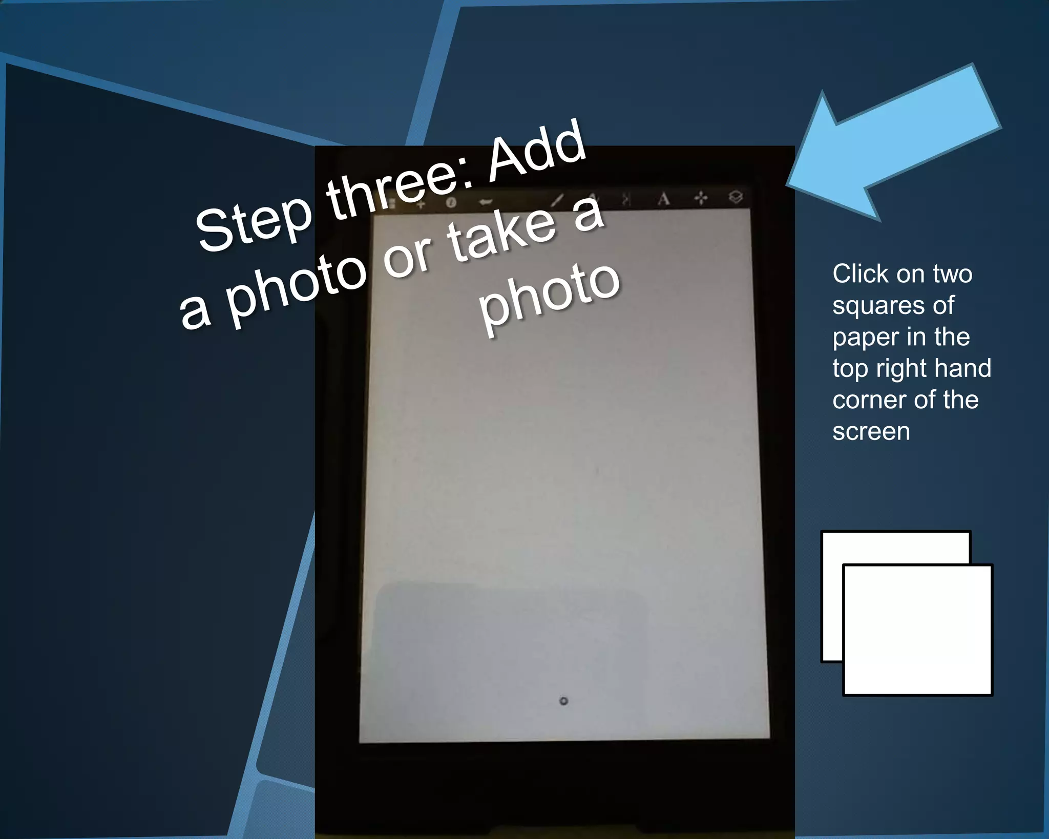 Click on two
squares of
paper in the
top right hand
corner of the
screen
 