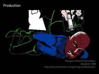 Production Mongrel: Richard Pierre-Davis  Blacklash 1998 http://naturalselection.mongrel.org.uk/BlackLash/  