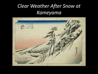 Clear Weather After Snow at Kameyama
