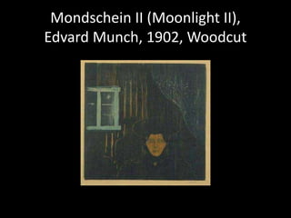 Mondschein II (Moonlight II), Edvard Munch, 1902, Woodcut