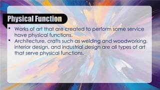 LESSON 2 FUNCTIONS AND PHILOSOPHY OF ART | PPTX