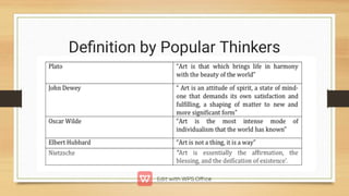 Deﬁnition by Popular Thinkers
 