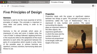 SLIDESMANIA.COM
SLIDESMANIA.COM
The Mystery of Color... Uses of the Art Elements Principles of Design
Principles of Design...