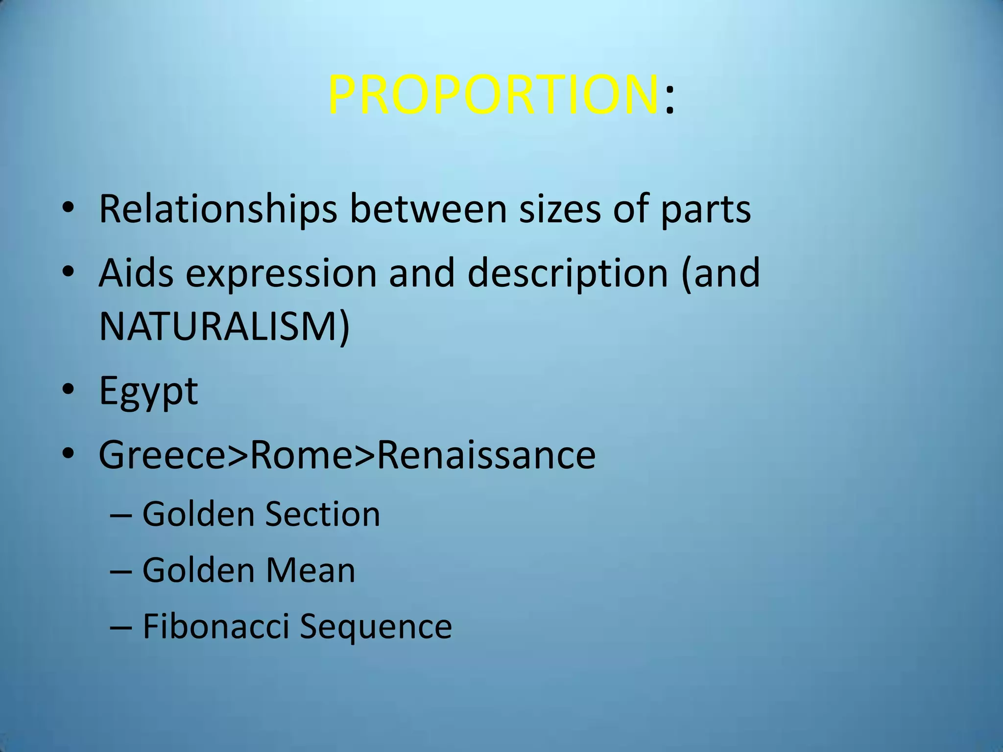 Art Appreciation, Principles of Art: Unity, Variety, Balance, Scale ...