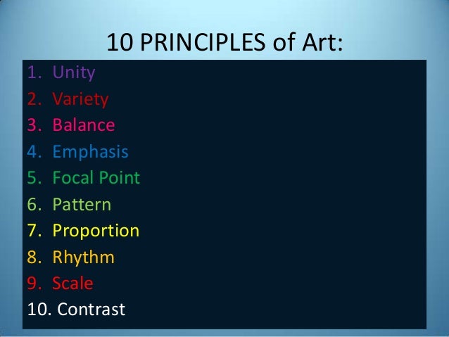 Unity And Balance In Art : Art appreciation principles of unity variety