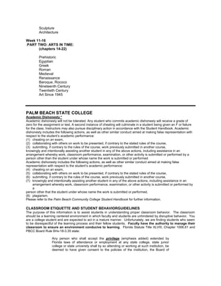 Art Appreciation Syllabus