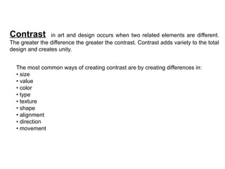Direction Contrast Principles Of Design | PDF