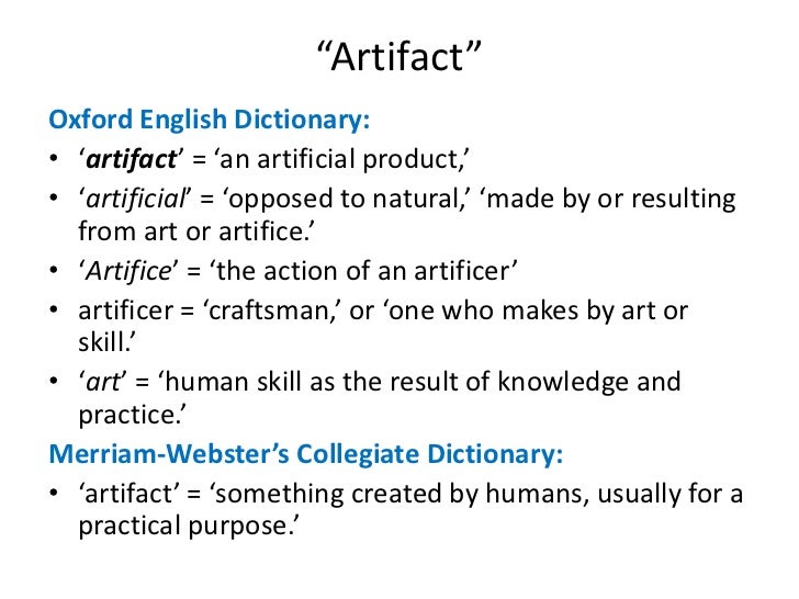 Art & artefact, artist & medium