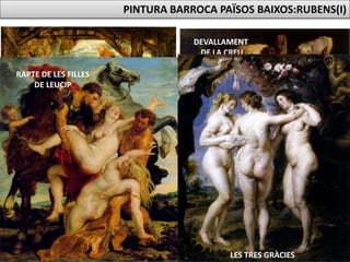 PINTURA BARROCA PAÏSOS BAIXOS:RUBENS(I)
ADORACIÓ DELS REIS MAGS (1624)
DEVALLAMENT
DE LA CREU
RAPTE DE LES FILLES
DE LEUCIP
LES TRES GRÀCIES
 