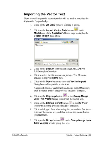 Artcam Pro Tutorial