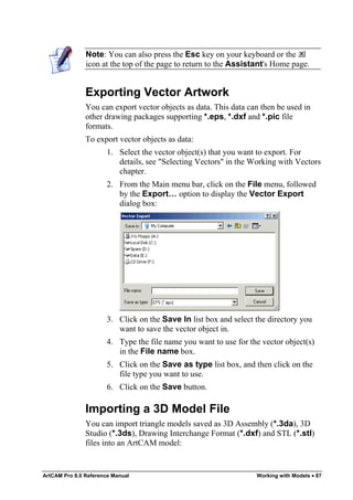 Artcam proreferencemanual810 186_219 | PDF
