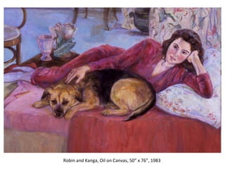 Robin and Kanga, Oil on Canvas, 50” x 76”, 1983  