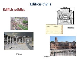 Edificis Civils Edificis públics Fòrum Basilica Mercat 