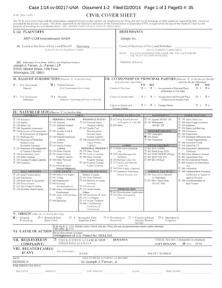 Case 1:14-cv-00217-UNA Document 1-2 Filed 02/20/14 Page 1 of 1 PageID #: 35

 