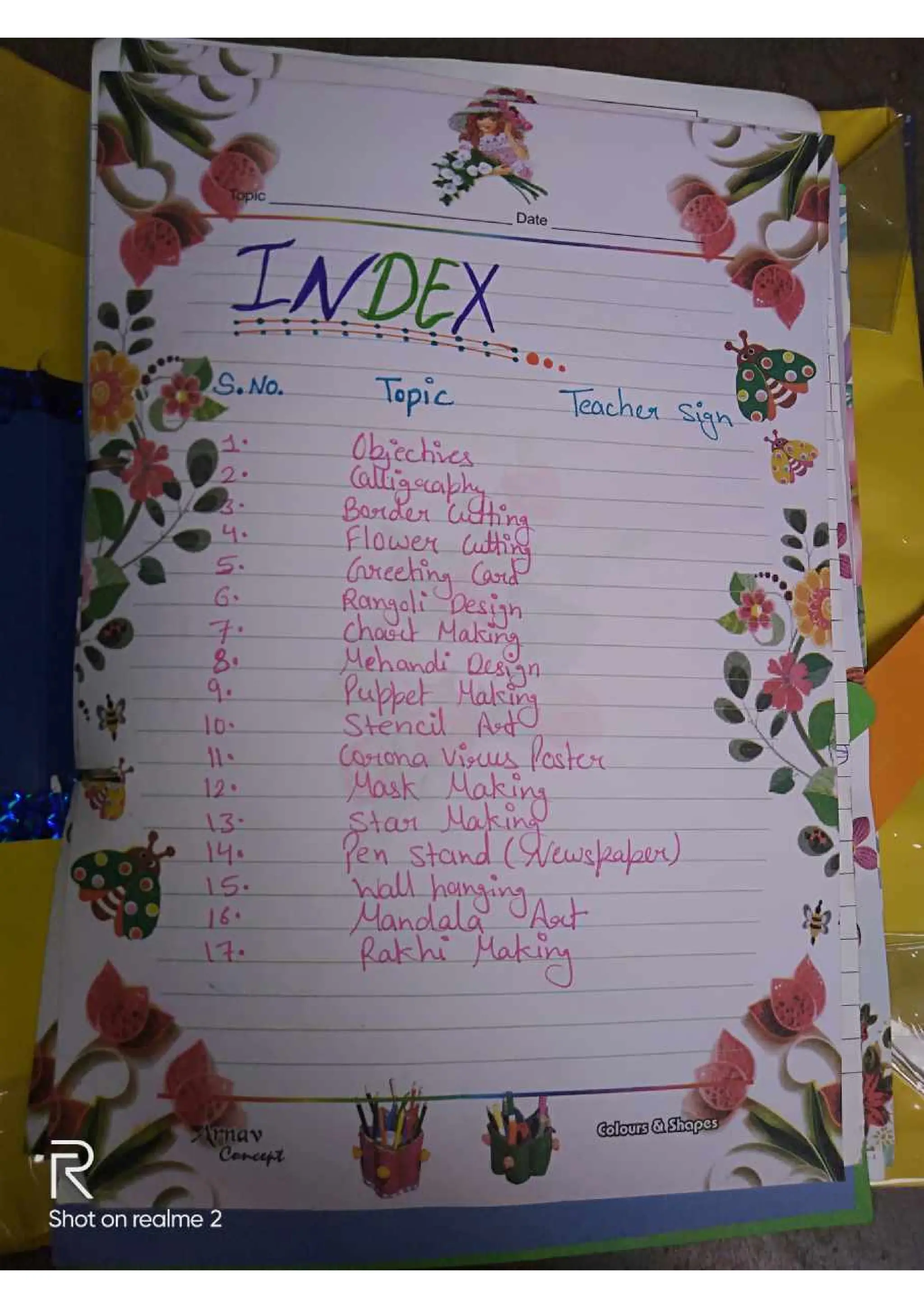 Art & Craft File, B.Ed Assignment 1st Year