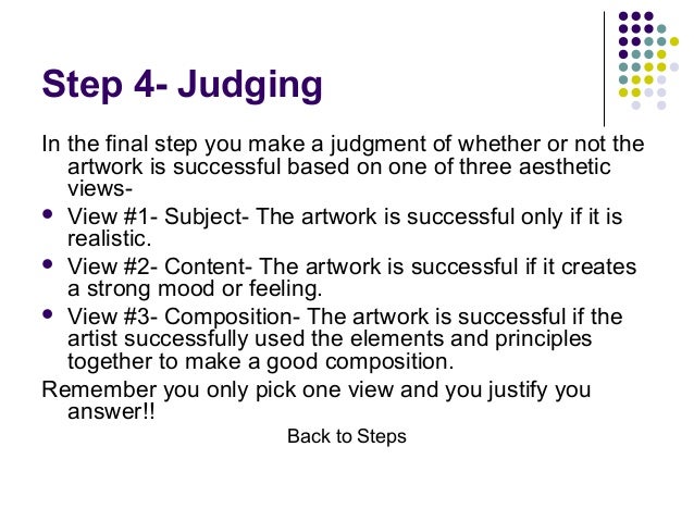 what are the 4 steps in art criticism