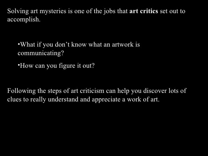 Art Criticism 2 Ppt