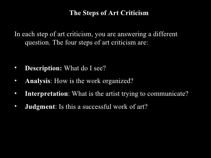 Art Criticism 2 Ppt