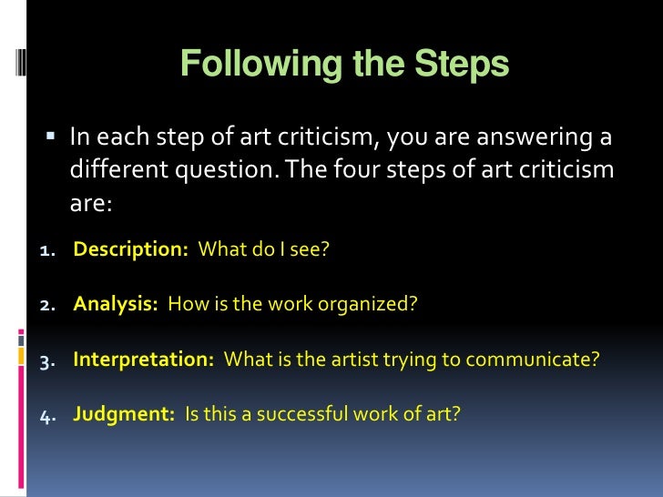 Art criticism overview