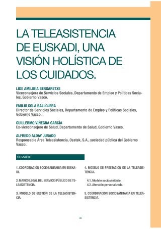 La Teleasistencia de Euskadi, una visión holística de los cuidados.