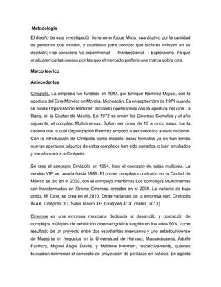 DIFERENCIAS DE PROMOCIONES Y PUBLICIDAD DE CINEPOLIS Y CINEMEX