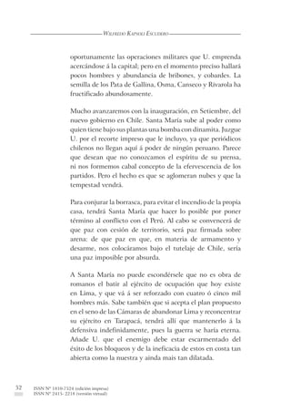 52
Wilfredo Kapsoli Escudero
ISSN Nº 1810-7524 (edición impresa)
ISSN Nº 2415- 2218 (versión virtual)
oportunamente las op...