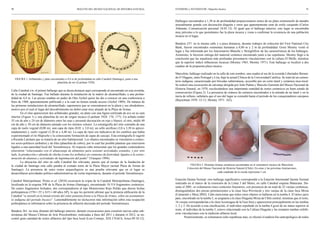 90                                                        BOLETÍN DEL MUSEO NACIONAL DE HISTORIA NATURAL          STEHBERG y SOTOMAYOR / Mapocho Incaico                                                                      91



                                                                                                                  Hallazgos encontrados a 1,30 m de profundidad proporcionaron restos de un plato ornitomorfo de tamaño
                                                                                                                  inusualmente grande con decoración diaguita y otros que aparentemente eran de estilo cusqueño (Carlos
                                                                                                                  Aldunate, Comunicación personal 18.05.12). Al igual que el hallazgo anterior, este lugar se encontraba
                                                                                                                  muy próximo a lo que postulamos fue la plaza incaica y viene a confirmar la existencia de una población
                                                                                                                  incaica en el lugar.

                                                                                                                  Bandera 237: en la misma calle y a poca distancia, durante trabajos de refacción del First National City
                                                                                                                  Bank, fueron encontrados osamentas humanas a 0,80 m y 2 m de profundidad. Grete Mostny visitó el
                                                                                                                  lugar y fue informada por los funcionarios Blanche y Stringfellow de las características de los hallazgos.
                                                                                                                  Asimismo, le hicieron entrega del material cerámico encontrado junto a las sepulturas. Mostny llegó a la
                                                                                                                  conclusión que las sepulturas más profundas presentaron vinculaciones con la cultura El Molle, mientras
                                                                                                                  que la superior indicó influencias incaicas (Mostny 1963; Mostny 1971). Este hallazgo se localizó a dos
                                                                                                                  cuadras de la propuesta plaza incaica .

                                                                                                                  Marcoleta: hallazgo realizado en la calle de este nombre, una cuadra al sur de la avenida Libertador Bernar-
     FIGURA 1. Aribaloides y plato encontrados a 4,4 m de profundidad en calle Catedral (Santiago), junto a una
                                                                                                                  do O´Higgins, entre Portugal y Lira, bajo la actual Clínica de la Universidad Católica. Se trató de un cemen-
                                        planchita de oro (Latcham 1928).                                          terio indígena, caracterizado por bóvedas subterráneas, accesible por un corto túnel y cerámica inca-local.
                                                                                                                  Se realizó una excavación de salvataje dirigida por Julie Palma y Marcelo Garretón del Museo Nacional de
                                                                                                                  Historia Natural, en 1970, recolectándose una importante cantidad de restos cerámicos en buen estado de
Calle Catedral s/n: el primer hallazgo que se desea destacar aquí corresponde al encontrado en esta avenida,
                                                                                                                  conservación (Figura 2). La presencia de cráneos de carneros encontrados a la entrada de un túnel y en la
de la ciudad de Santiago. Fue hallado durante la instalación de la matriz de alcantarillado, a una profun-
                                                                                                                  tierra de relleno, señalaría que el uso del lugar se extendió hasta el período de los conquistadores europeos
didad de 4,4 m. Las piezas estaban en poder de Otto Aichel quien las dio a conocer en una conferencia a
                                                                                                                  (Baytelman 1970: 12-13; Mostny 1971: 162).
fines de 1908, aparentemente publicada y a la cual no hemos tenido acceso (Aichel 1909). De tratarse de
las primeras instalaciones de alcantarillado, suponemos que se concentraron en la plaza y sus alrededores,
motivo por el cual el lugar del descubrimiento no debió estar muy alejado de la Plaza de Armas.
        En el sitio aparecieron dos aribaloides grandes, un plato con una figura estilizada de ave en su cara
interior (Figura 1) y una planchita de oro de origen incaico (Latcham 1928: 176, 177). Un aríbalo midió
35 cm de alto y 24 cm de diámetro entre las asas y presentó decoración en rojo y blanco; el otro, midió 40
cm de alto y 30 cm de diámetro pintado con los mismos colores. La estratigrafía del sitio constaba de una
capa de suelo vegetal (0,08 m); una capa de ripio (0,81 y 3,0 m); un sello arcilloso (3,0 a 3,30 m aproxi-
madamente) y, suelo vegetal (3,30 m y 4,40 m). La capa de ripio era indicativa de los cambios que había
experimentado el río Mapocho y la consecuente formación de capas de cascajo. Esta estratigrafía le sugirió
a Ricardo Latcham que se trataría de un sitio habitacional. Los objetos encontrados se vincularon a contex-
tos socio-políticos (aribalos) y de élite (planchita de cobre), por lo cual fue posible plantear que estuvieron
ligados a una autoridad local del Tawantinsuyu. Al respecto cabe mencionar que los grandes contenedores
estuvieron “relacionados con el almacenaje de alimentos para sostener actividades estatales, y por otro
lado, la producción y ofrenda de chicha (como los aríbalos) en contextos de festividad, ligados a la estruc-
turación de alianzas y actividades de legitimación del poder” (Vázquez 1994).
        La ubicación del sitio en calle Catedral fue relevante, puesto que al tiempo de la fundación de
la ciudad de Santiago esta calle pasaba al costado norte de la Plaza Mayor (actual Plaza de Armas de                         FIGURA 2. Distintas formas cerámicas encontradas en el cementerio incaico de Marcoleta.
                                                                                                                           Colección del Museo Nacional de Historia Natural (Chile). En estas y las próximas ilustraciones,
Santiago). La presencia de estos restos arqueológicos es una prueba relevante que en el lugar se
                                                                                                                                                   cada cuadrado de la escala representa 1 cm.
desarrollaron actividades político-administrativas de cierta importancia, durante el período Tawantinsuyu.

Catedral Metropolitana: Prieto et al. (2010) excavaron la cripta de la Catedral Metropolitana (Santiago),         Estación Quinta Normal: otro hallazgo significativo correspondió a la Estación Intermodal Quinta Normal
localizada en la esquina NW de la Plaza de Armas (Santiago), encontrando 10.514 fragmentos cerámicos.             realizado en el marco de la extensión de la Línea 5 del Metro, en calle Catedral esquina Matucana. Du-
De cuatro fragmentos fechados, dos correspondieron al tipo Monócromo Rojo Pulido que dieron fechas                rante el 2001, se exhumaron cinco contextos funerarios, con presencia de un total de 22 vasijas cerámicas,
prehispánicas (570+/-55 y 615+/-60 años AP), lo que les permitió afirmar que la primera edificación de la         distinguiéndose dos piezas pertenecientes a la clase Inca Provincial y tres vasijas de la clase Inca Mixta
Catedral “se instaló en la mitad oriente del solar poniente frente a la Plaza de Armas, sobre un asentamien-      (Cantarutti y Mera 2002). Cabe mencionar que todos estos objetos se hallaron en la tumba 4. El único jarro
to indígena del período Incaico”. Lamentablemente no incluyeron más información sobre esta ocupación              pato, encontrado en la tumba 5, se asignaría a la clase Diaguita Mixta de Chile central, mientras que el resto,
prehispánica ni informaron sobre la presencia de alfarería decorada del período Tawantinsuyu.                     16 vasijas corresponderían a la clase Aconcagua de la Fase Inca y aparecieron principalmente en las tumbas
                                                                                                                  1, 2 y 3. De acuerdo a esta clasificación, el individuo sepultado en la tumba 4 gozó de un status superior al
Bandera 361: no muy distante del hallazgo anterior, durante excavaciones para construir nuevas salas sub-         resto, el individuo de la tumba 5, estuvo relacionado con la Cultura Diaguita y las restantes tumbas exhibi-
terráneas del Museo Chileno de Arte Precolombino, realizadas a fines del 2011 y durante el 2012, se en-           eron vinculaciones con la tradición alfarera local.
contró gran cantidad de restos alfareros del tipo Inca local (Luis Cornejo, XIX CNACh, Arica 09.10.12).                   Posteriormente, se exhumaron ocho sepulturas más, se efectuó el análisis bio-antropológico de todos
 