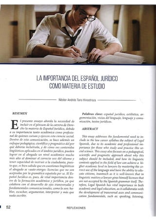 Novedades Jurídicas: La importancia del Español Jurídico como materia de estudio