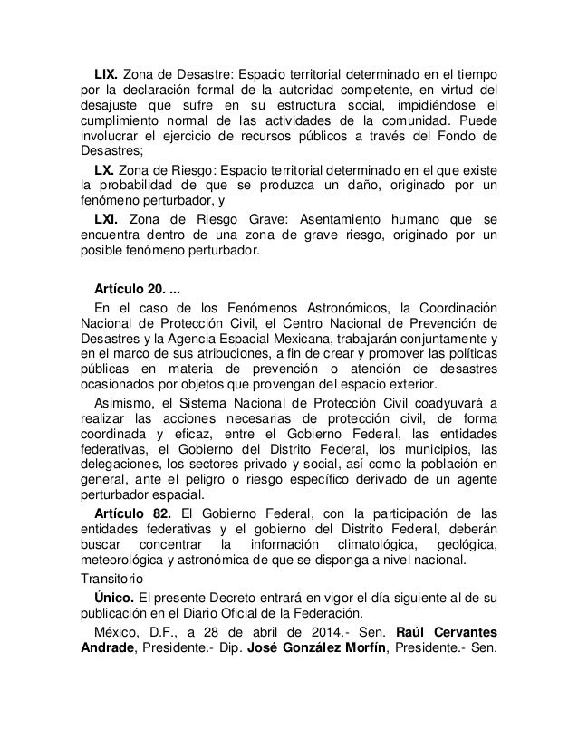 Artículos 2 y 82 de la ley general de proteccion civil Artículos 2 y 82 de la ley general de proteccion civil