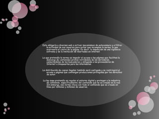 Artículo sobre la interdicción de los proyectos de