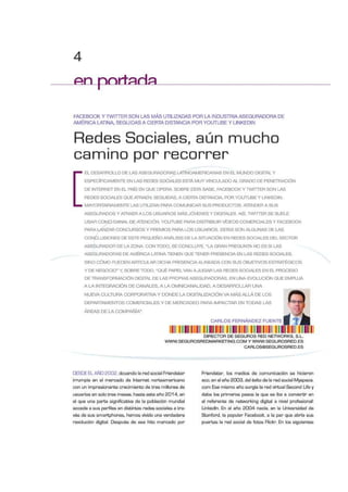Articulo sobre las redes sociales en actualidad aseguradora America Latina