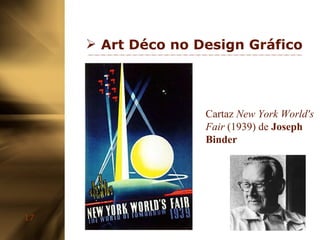 Art Déco no Design Gráfico Cartaz  New York World's Fair  (1939) de  Joseph Binder 