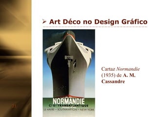 Art Déco no Design Gráfico Cartaz  Normandie  (1935) de  A. M. Cassandre 